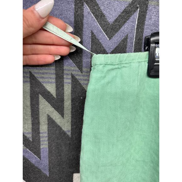 Eileen Fisher Women’s Mint Linen Capri Beach Pants Small - Picture 2 of 6
